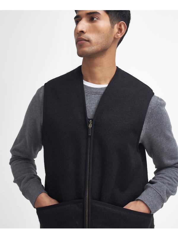 Barbour Men's Warm Pile Zip Liner - Black Image 5