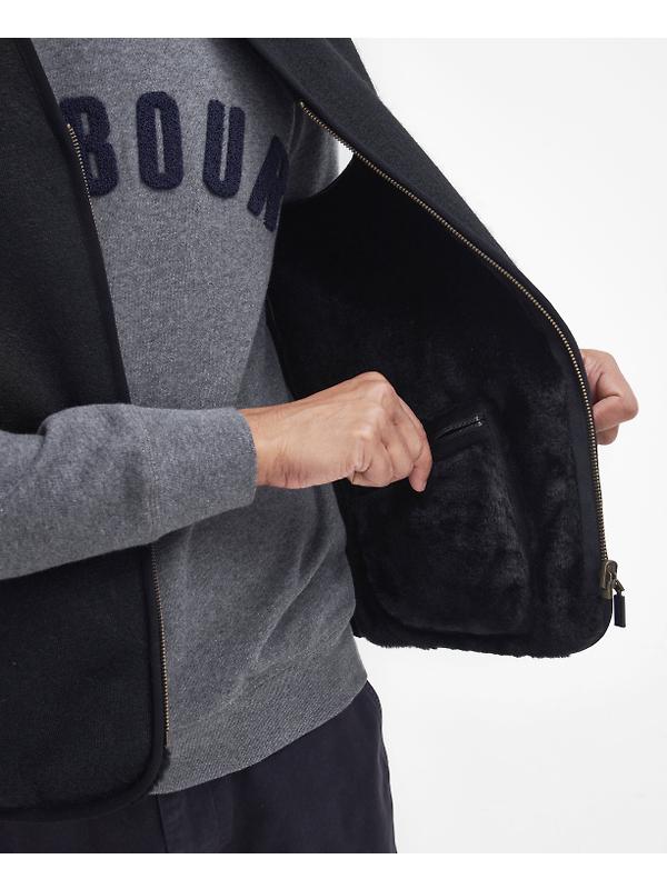 Barbour Men's Warm Pile Zip Liner - Black Image 6