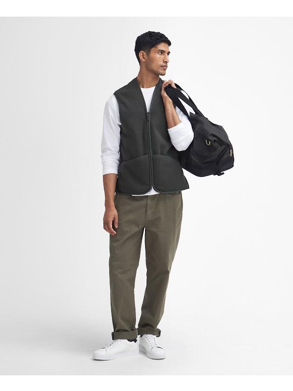 Barbour Men's Warm Pile Zip Liner - Sage Image 3