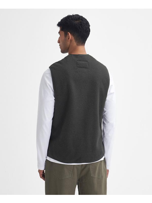 Barbour Men's Warm Pile Zip Liner - Sage Image 4