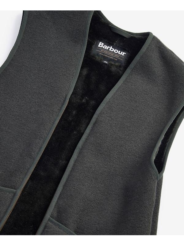 Barbour Men's Warm Pile Zip Liner - Sage Image 7