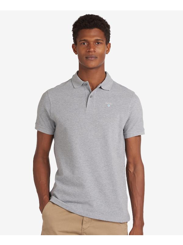 Barbour Men's Original Sports Tailored Polo Shirt - Grey Marl Image 2