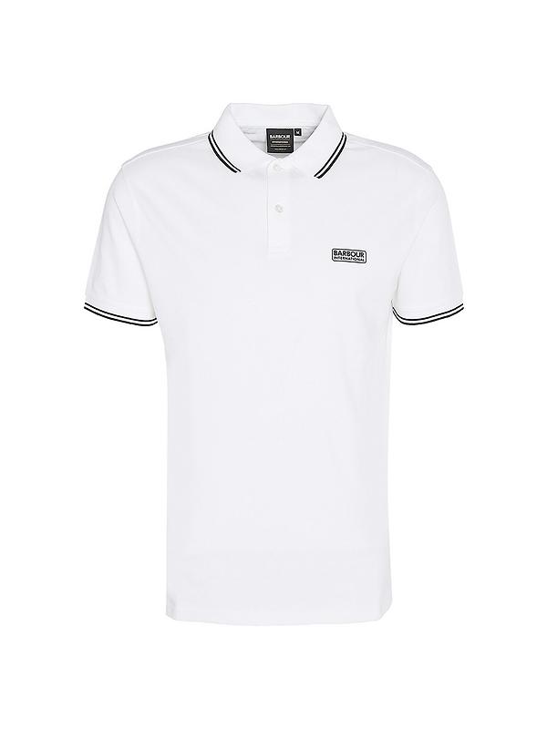 Barbour International Men's Evan Tipped Polo Shirt - White Product Image
