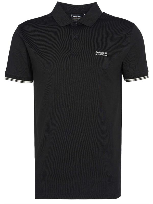 Product image of Barbour International Men's Philip Tipped Polo Shirt - Black