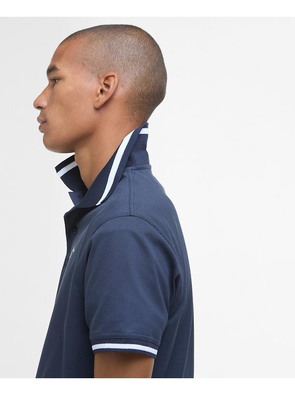 Barbour Men's Ferrybridge Lightweight Polo Shirt - Classic Navy Image 5