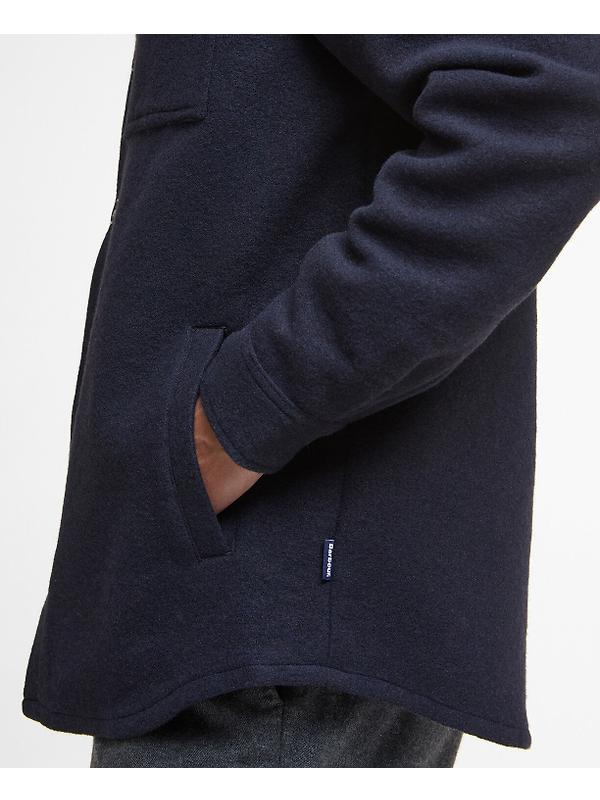 Barbour Men's Marlow Tailored Wool Blend Overshirt - Navy Marl Image 6