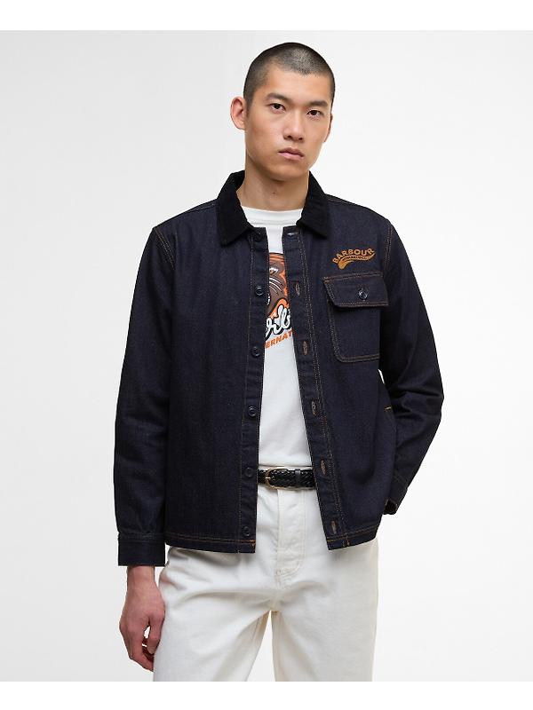 Barbour International Men's Pitstop Denim Overshirt - Raw Image 2