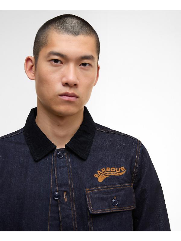 Barbour International Men's Pitstop Denim Overshirt - Raw Image 5