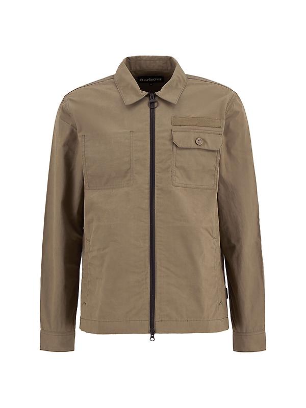 Barbour Men's Crail Wax Ripstop Overshirt - Concrete Image 1