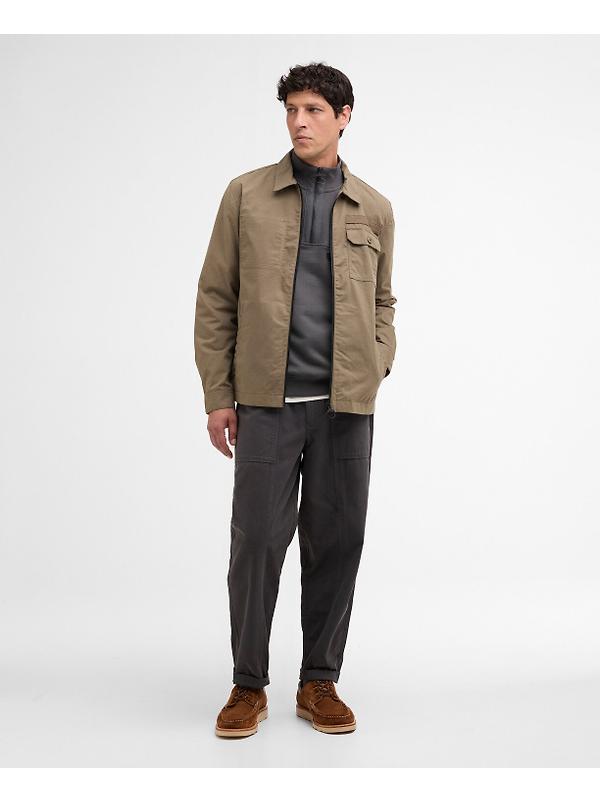 Barbour Men's Crail Wax Ripstop Overshirt - Concrete Image 3