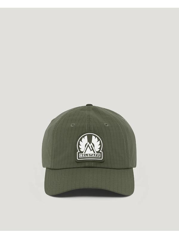 Belstaff Compact Ripstop Mountain Logo Cap - Faded Olive Image 2
