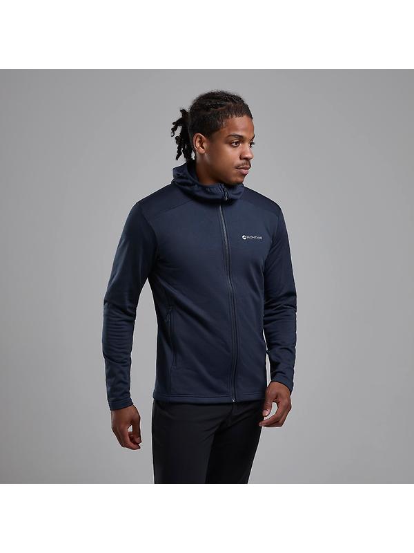 Montane Men's Protium Hooded Fleece Jacket - Eclipse Blue Image 2
