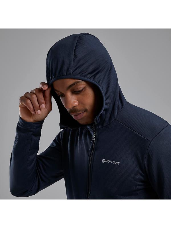 Montane Men's Protium Hooded Fleece Jacket - Eclipse Blue Image 4