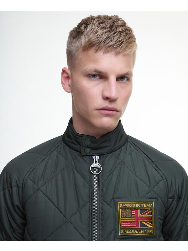 Barbour International Men's Steve McQueen Merchant Quilted Jacket - Sage Image 5