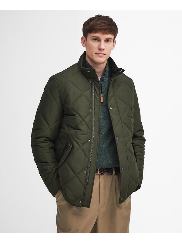 Barbour Men's Winter Chelsea Quilted Jacket - Sage/Greenloch Tartan Image 3