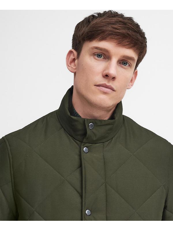 Barbour Men's Winter Chelsea Quilted Jacket - Sage/Greenloch Tartan Image 7