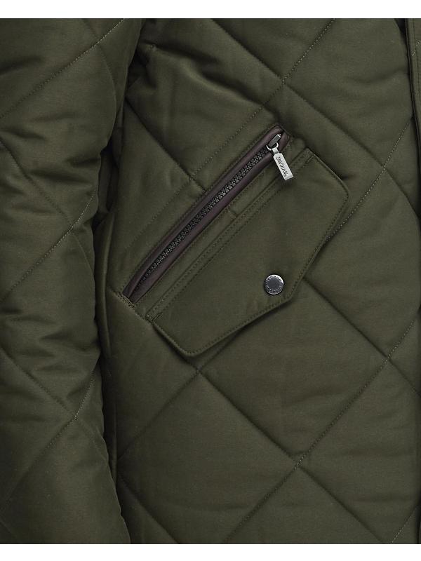 Barbour Men's Winter Chelsea Quilted Jacket - Sage/Greenloch Tartan Image 9