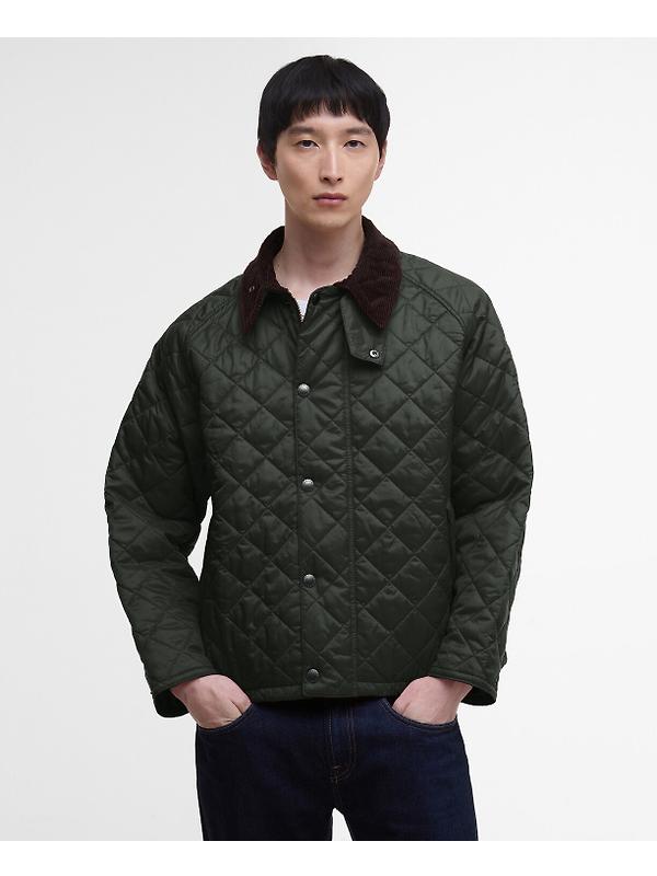 Barbour Men's OS Transport Quilted Jacket - Sage Image 2