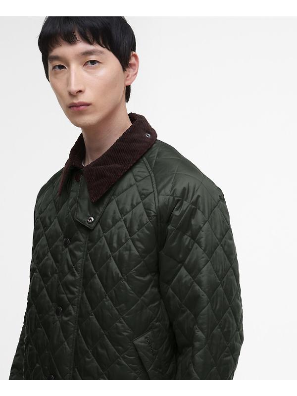 Barbour Men's OS Transport Quilted Jacket - Sage Image 5