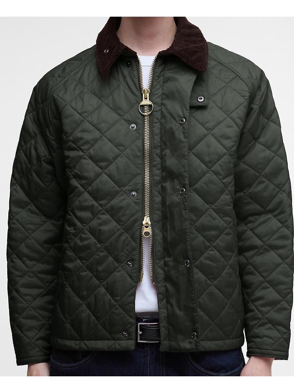 Barbour Men's OS Transport Quilted Jacket - Sage Image 8