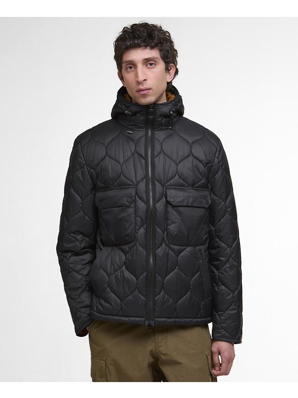 Barbour Men's Re-Engineered Hooded Spey Quilted Jacket - Black Image 2