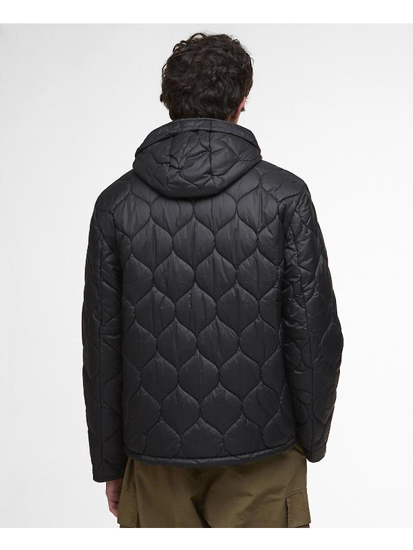 Barbour Men's Re-Engineered Hooded Spey Quilted Jacket - Black Image 4