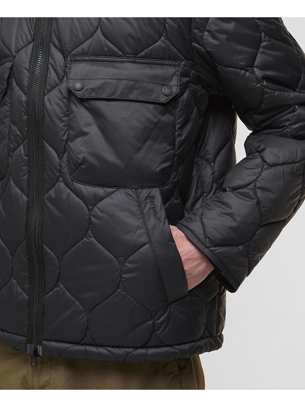 Barbour Men's Re-Engineered Hooded Spey Quilted Jacket - Black Image 6