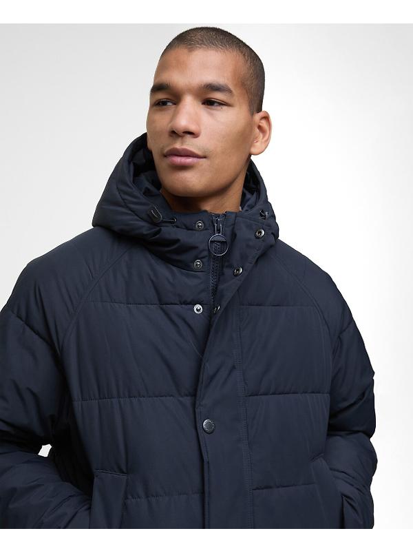 Barbour Men's Hooded Bedale Puffer Jacket - Dark Navy Image 5