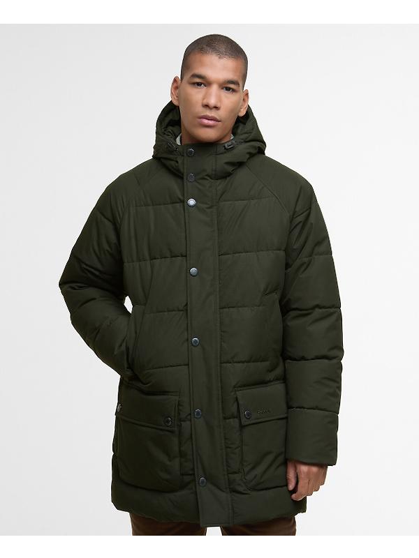 Barbour Men's Hooded Bedale Puffer Jacket - Sage Image 2