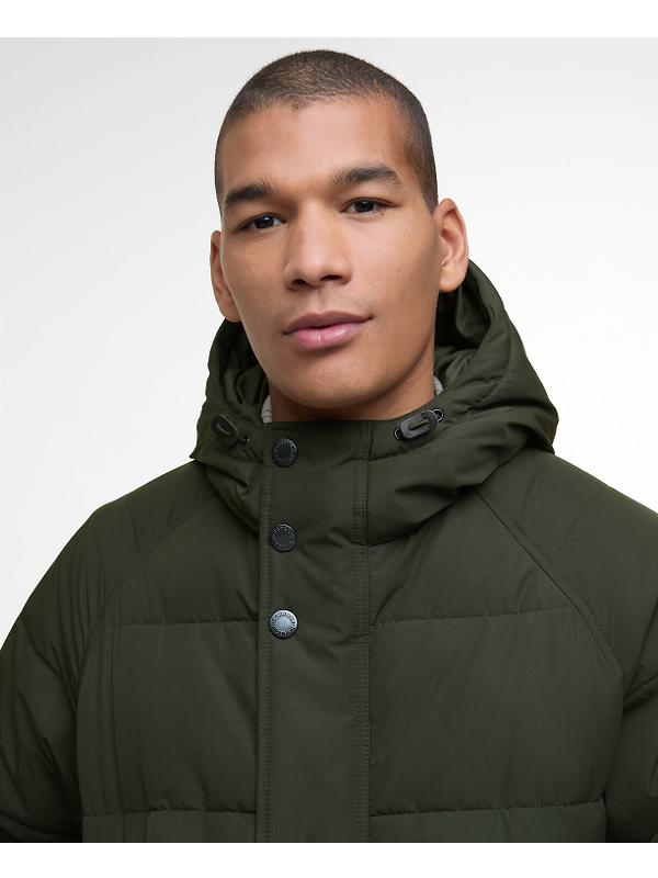 Barbour Men's Hooded Bedale Puffer Jacket - Sage Image 5