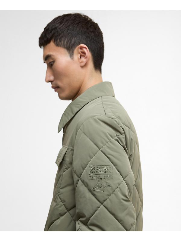 Barbour International Men's Axwell Puffer Jacket - Light Moss Image 5