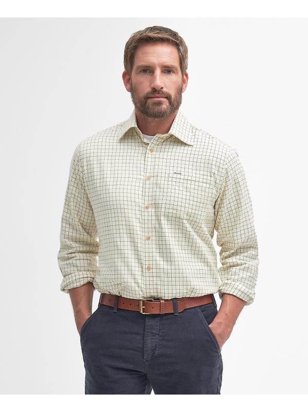 Barbour Men's Field Tattersall Shirt - Green/Brown Image 3