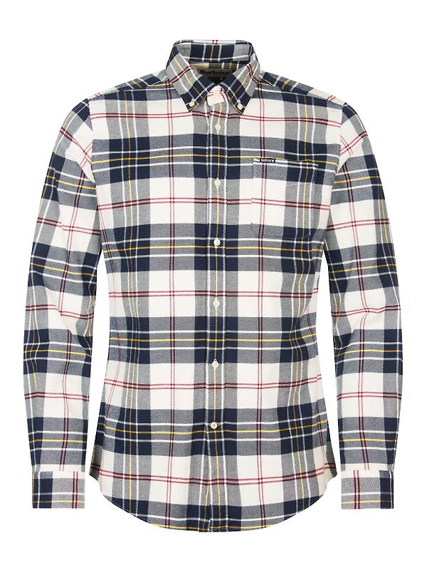Barbour Men's Ronan Tailored Fit Check Shirt - Ecru Product Image