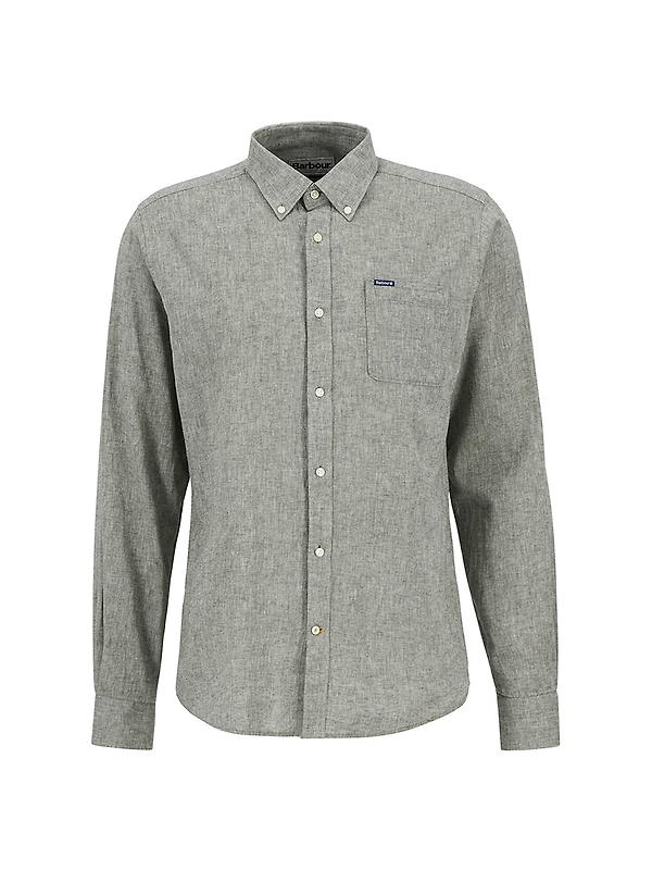 Barbour Men's Nelson Tailored Long-Sleeved Shirt - Bleached Olive Product Image