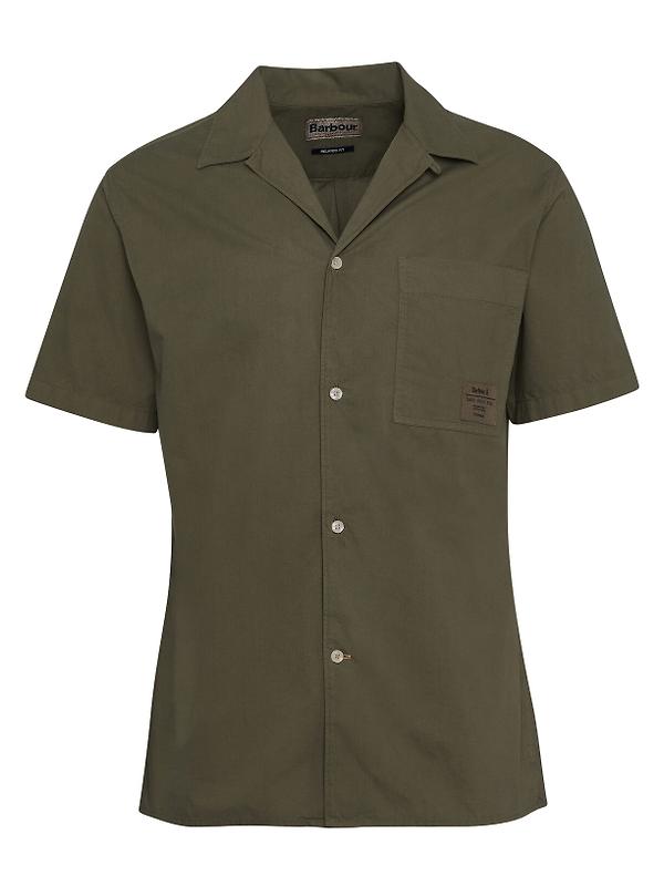 Barbour Men's Holywell Relaxed Short-Sleeved Shirt - Light Sage Product Image