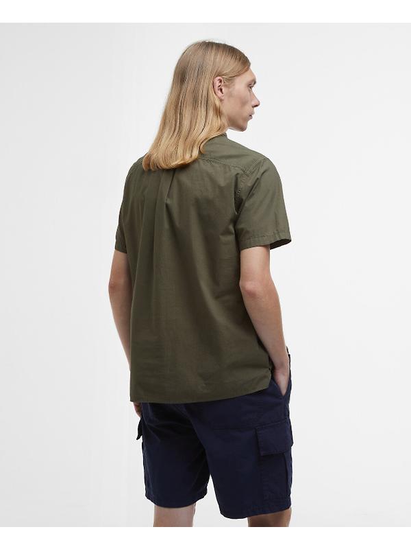 Barbour Men's Holywell Relaxed Short-Sleeved Shirt - Light Sage Image 4