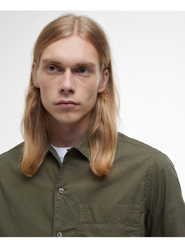 Barbour Men's Holywell Relaxed Short-Sleeved Shirt - Light Sage Image 5