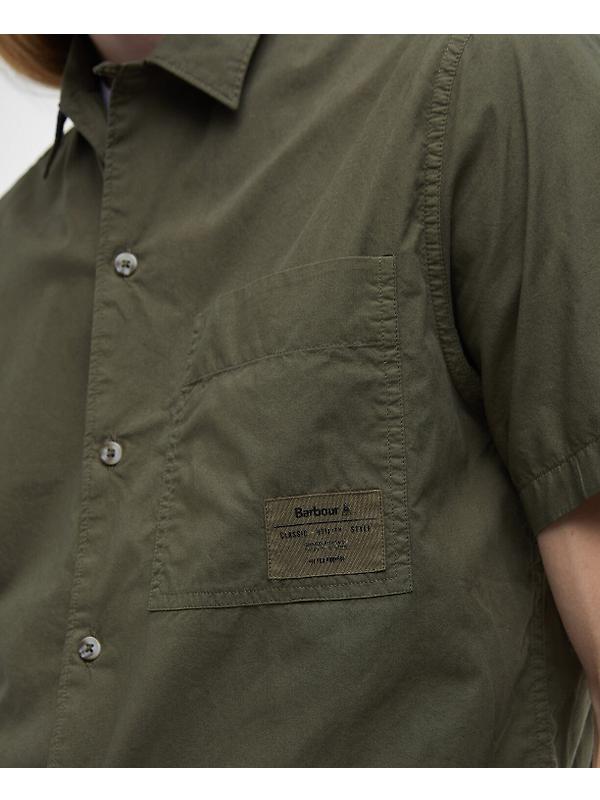 Barbour Men's Holywell Relaxed Short-Sleeved Shirt - Light Sage Image 6
