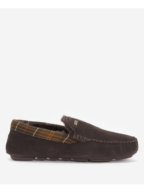 Barbour Men's Monty Slippers - Brown Suede Image 2