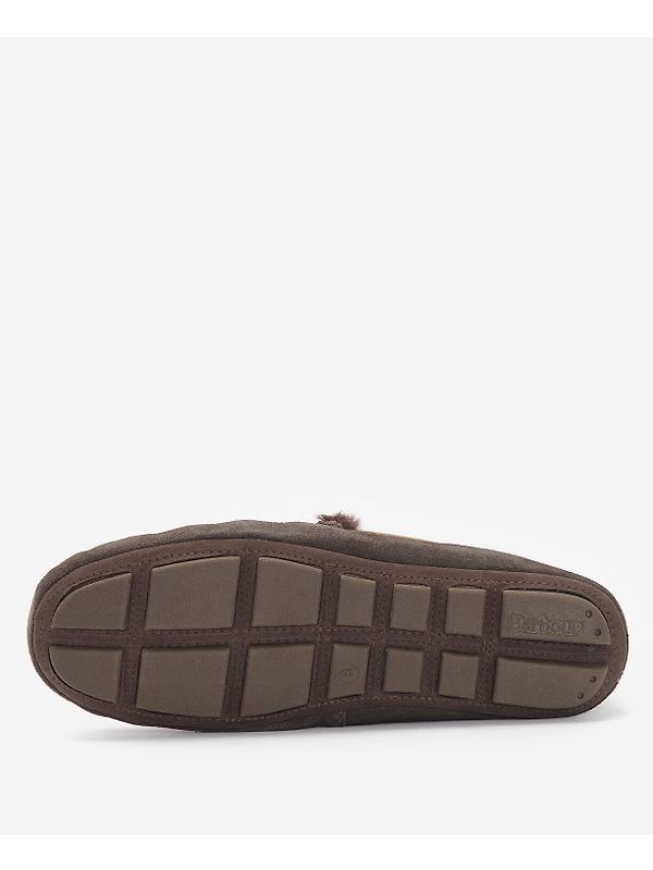 Barbour Men's Monty Slippers - Brown Suede Image 5