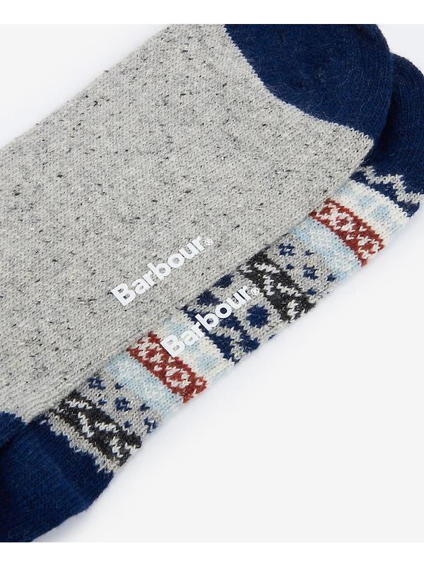 Barbour Men's Fairisle Socks Set of 2 - Blue Granite Mix Image 4