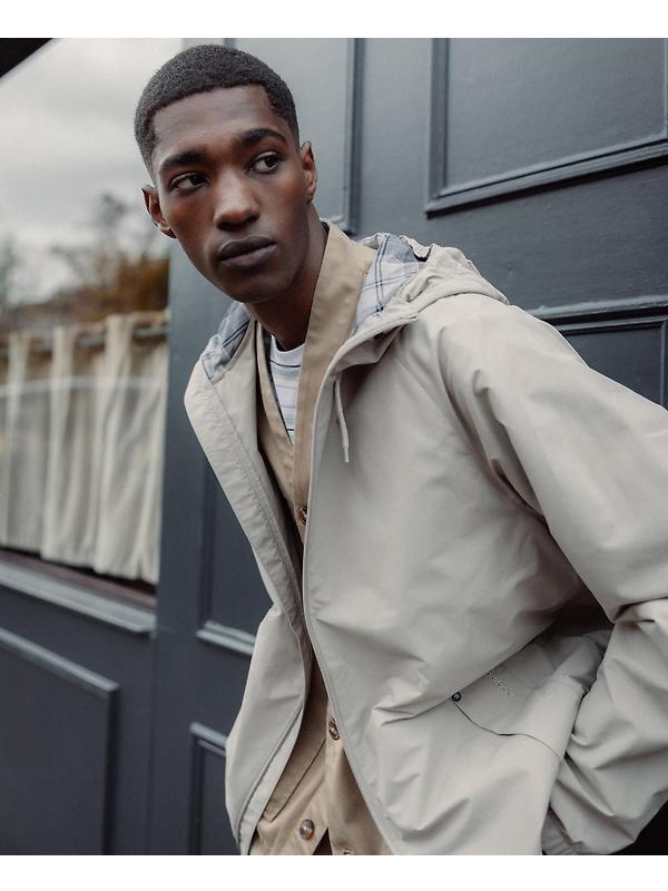 Barbour Men's Kirkhill Showerproof Jacket - Concrete Image 8