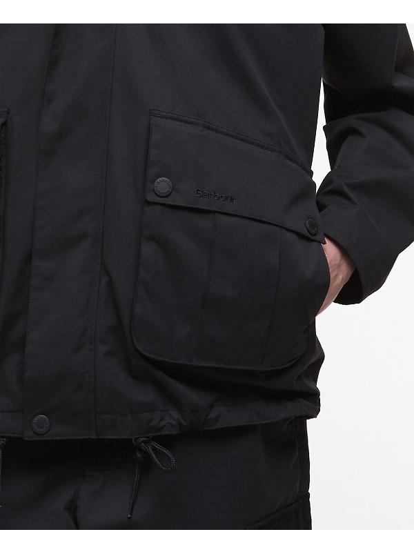 Barbour Men's Re-Engineered Hooded Wading Spey Showerproof Jacket - Black Image 7