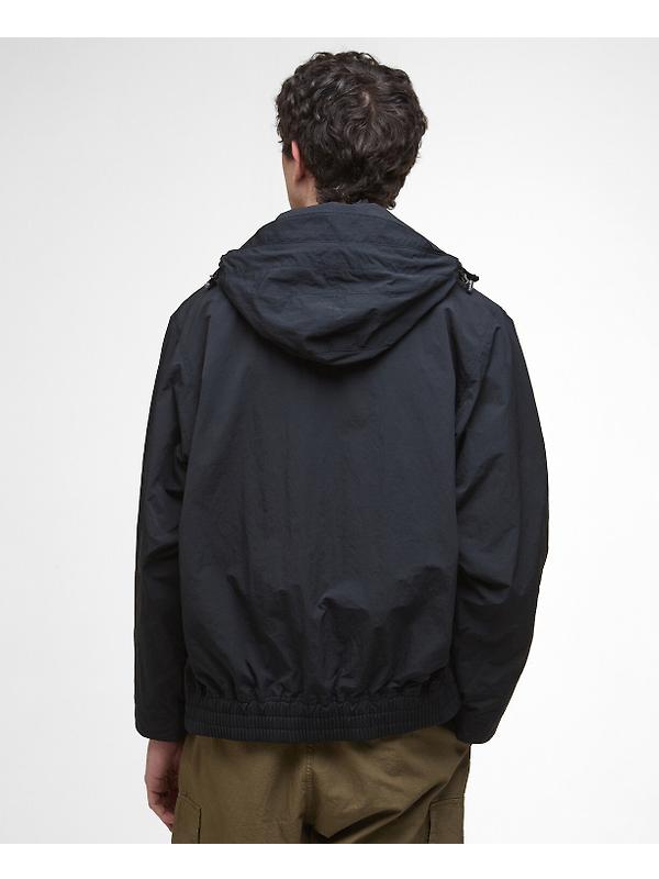 Barbour Men's Re-Engineered Hooded Showerproof Flight Bedale Jacket - Black Image 4