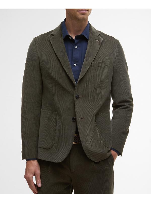 Barbour Men's Wallington Cord Blazer - Olive Image 7