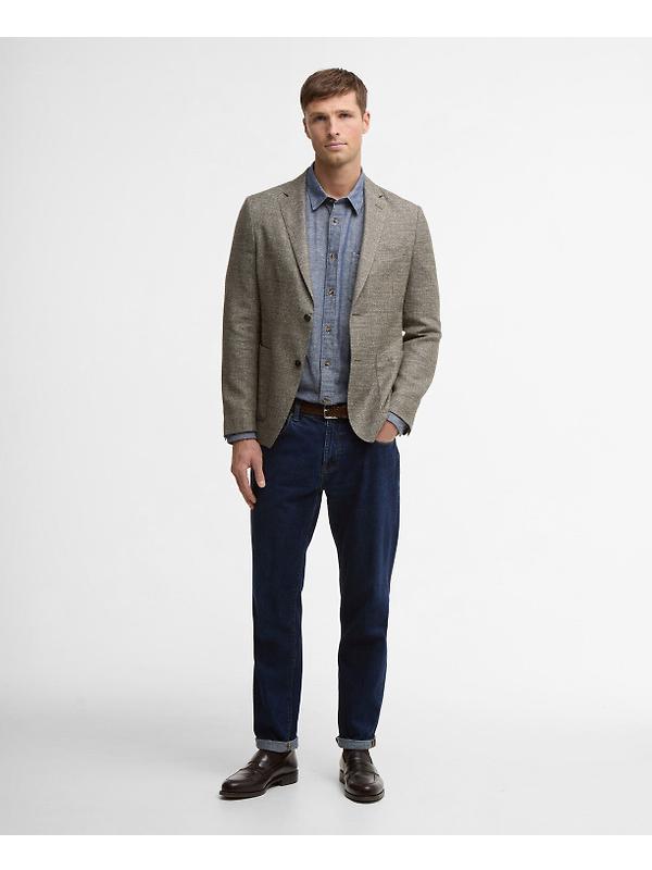 Barbour Men's Auckland Melange Blazer - Olive Image 3