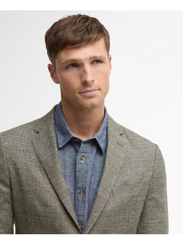 Barbour Men's Auckland Melange Blazer - Olive Image 5