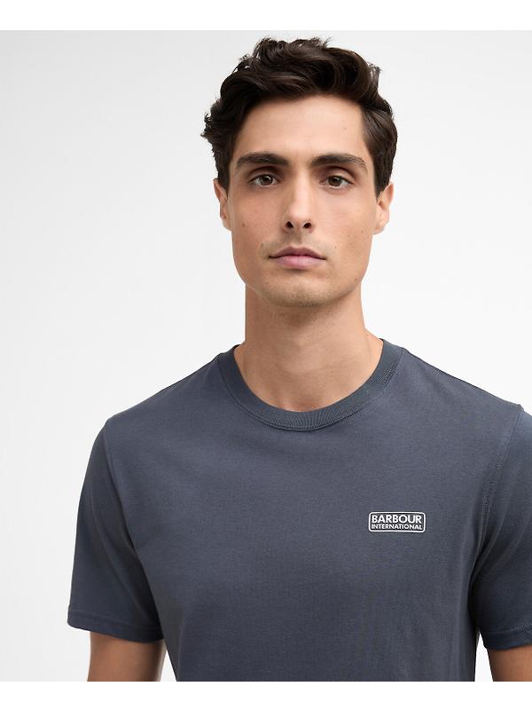 Barbour International Men's Small Logo T-Shirt - Storm Grey Image 5