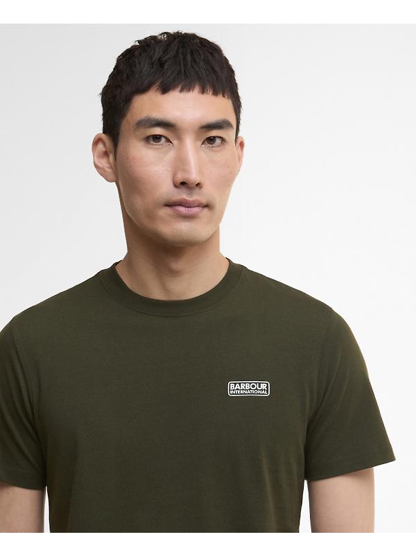 Barbour International Men's Small Logo T-Shirt - Sage/White Image 5
