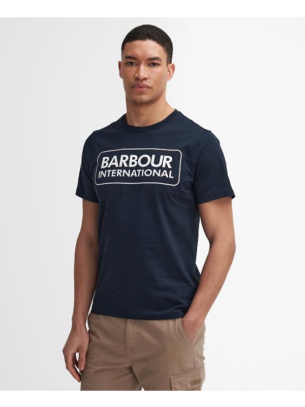 Barbour International Men's Essential Large Logo T-Shirt - Navy Image 2